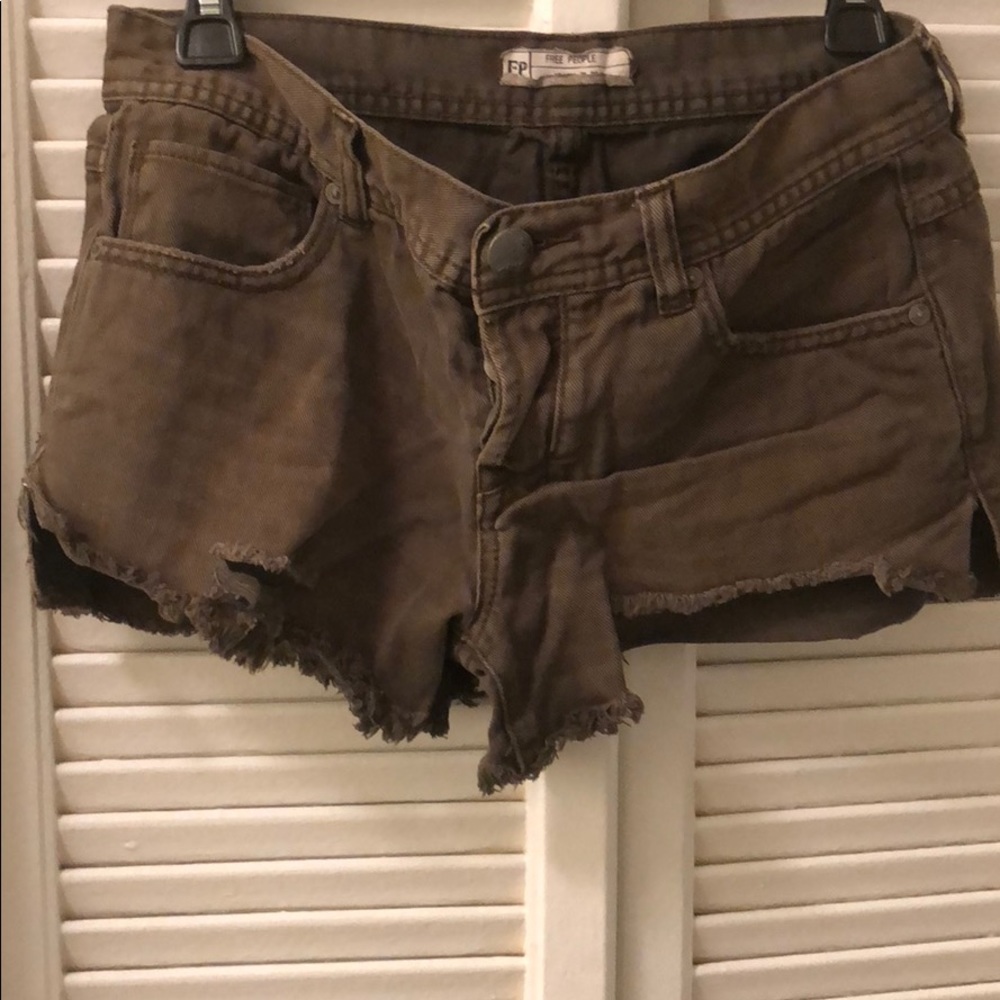Olive colored shorts